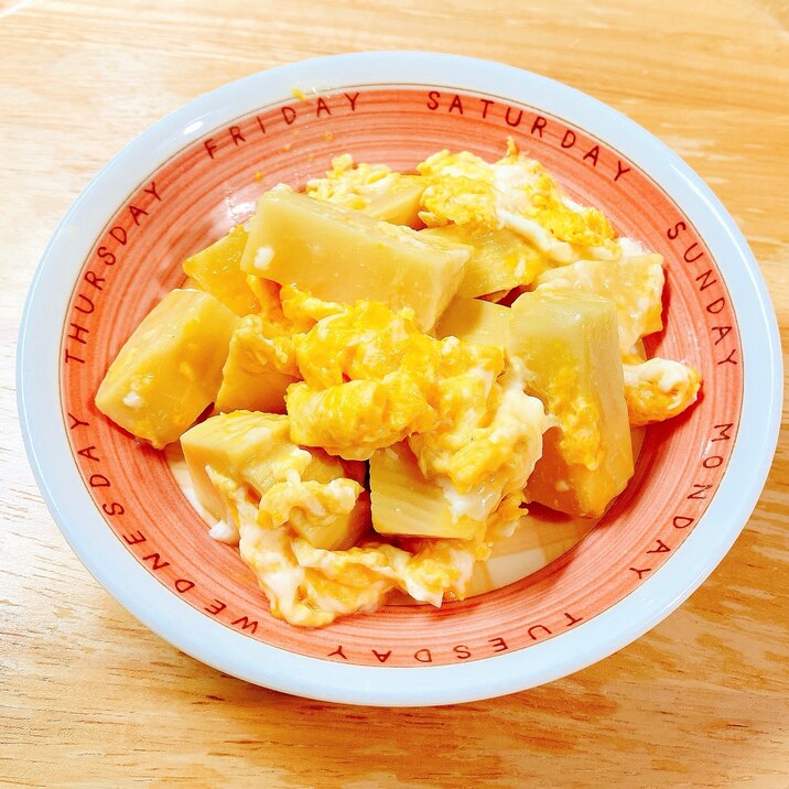 タケノコの卵とじ